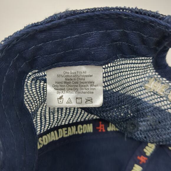 Jason Aldean The Only Way I Know Snapback Trucker Hat Blue One Size Embroidered - Picture 9 of 9